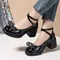 2025 Ladies Shoes Buckle Strap Women's High Heels Fashion Shallow Office and Career New Butterfly-knot Plus Size Mary Jane Shoes