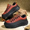 Mode Plattform Männer Wanderschuhe Wasserdichte Leder Outdoor Turnschuhe Männer Große Größe 48,