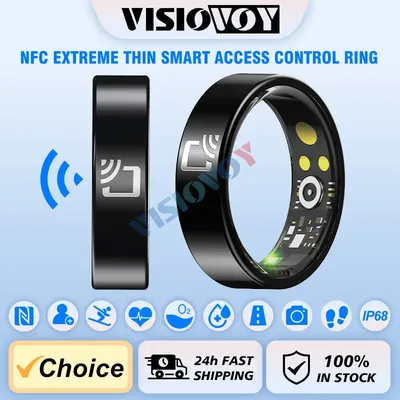 Visiovoy Smart Ring with NFC for Men and Women, You Health and Sleep Monitor, 5ATM Water Resistant,