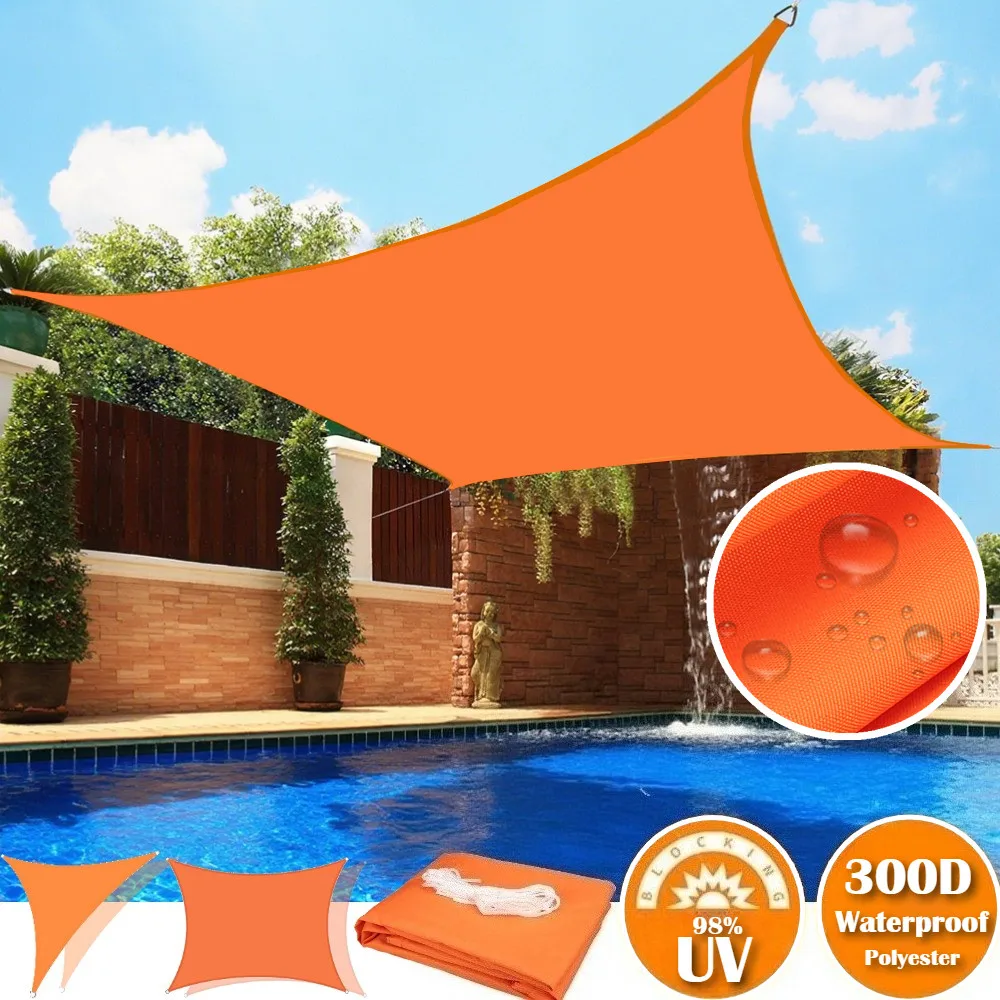 Robustes Sonnenschutz-Segelüberdachung, orangefarbene Garten-Terrassen-Markise, UV-Sonnenschutz, Außenschutz für Terrasse, Auto, Leinwand, Terrassenabdeckung Image