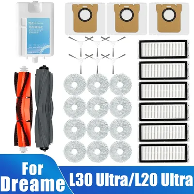 Für Dreame Bot L30 Ultra L20 Ultra Roboter Staubsauger Ersatzteile, Hauptseitenbürste Hepa-Filter Mopp Tuch Staubbeutel Zubehör Image