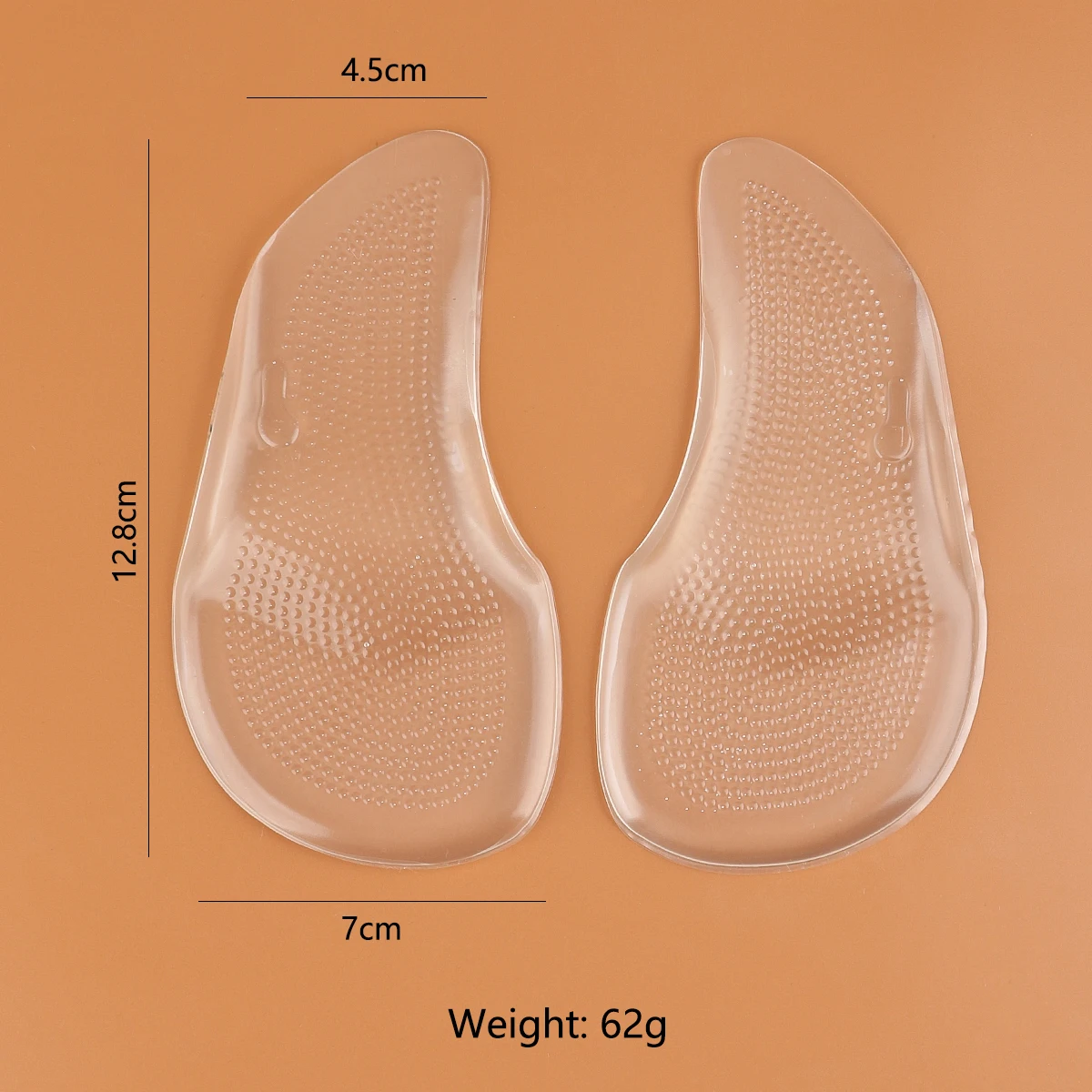 Bogen Unterstützung Einlegesohlen Plattfüße transparent Männer und Frauen Bogen Stoß dämpfung Schmerz linderung Massage High-Heel Einlegesohlen halbe Größe p