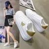 Frauen Schuhe Neue Mode Goldene Liebe Kleine Weiße Schuhe Frauen Lace-up Bequeme frauen Casual Einzelnen Schuhe zapatos de mujer