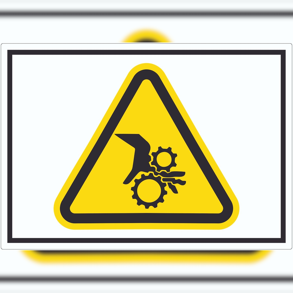 HB-Druck Aufkleber Achtung Einzugsgefahr Symbol A5 (148x210mm) Image
