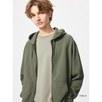 Uniqlo - Sweat Full-zip Hoodie - Green - 3XL
