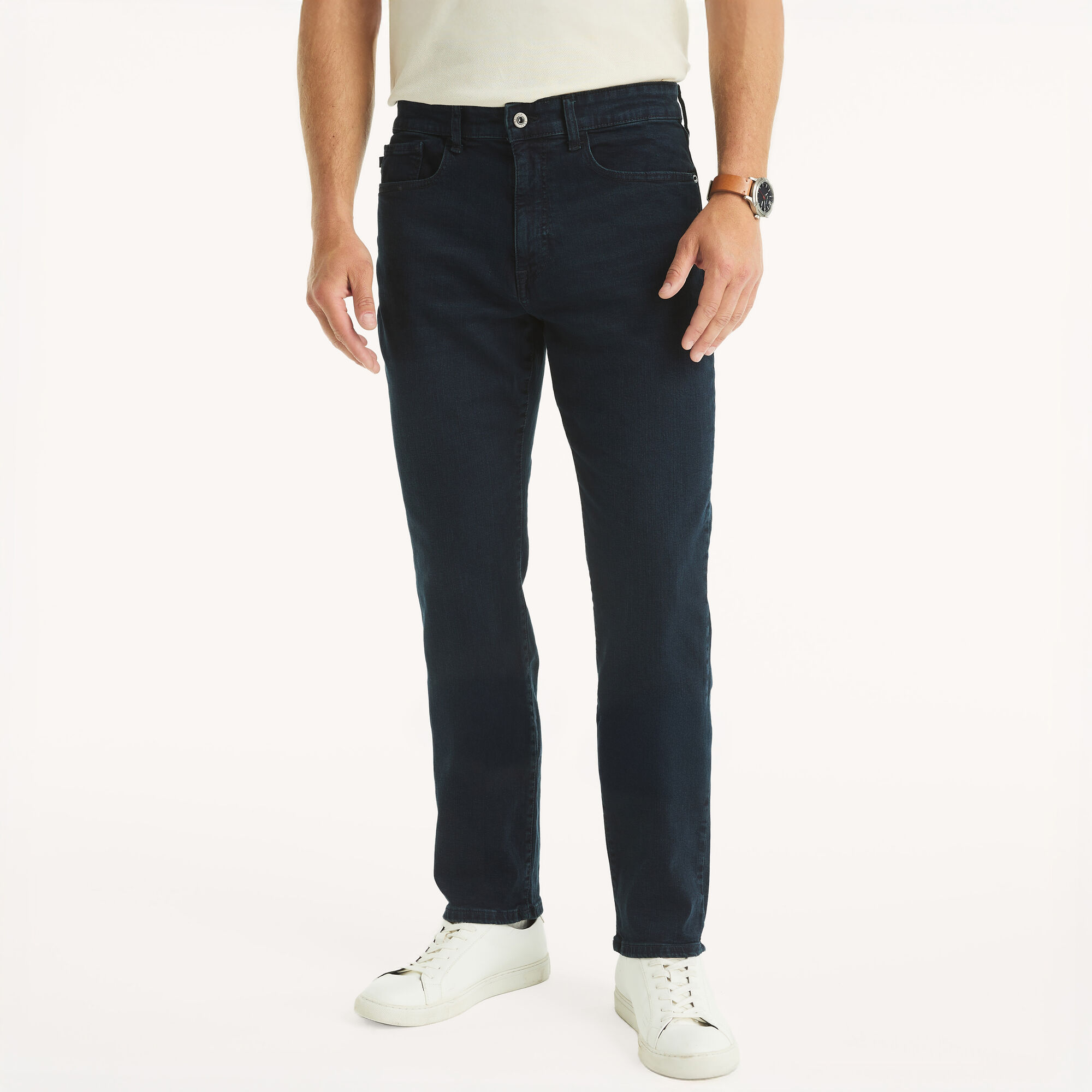 Nautica Men's Vintage Straight Stretch Denim 006 (New Black), 36x32