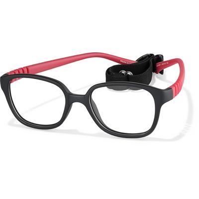 Zenni Kids Square Glasses Black flexible Plastic Full Rim Frame