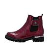 Chelseaboots REMONTE, Damen, Gr. 43, rot (dunkelrot), Lacklederimitat, Elastischer Einsatz, glänzend, modisch, Schuhe, Blockabsatz, Boots, Stiefelette mit praktischem Innen-Reißverschluss