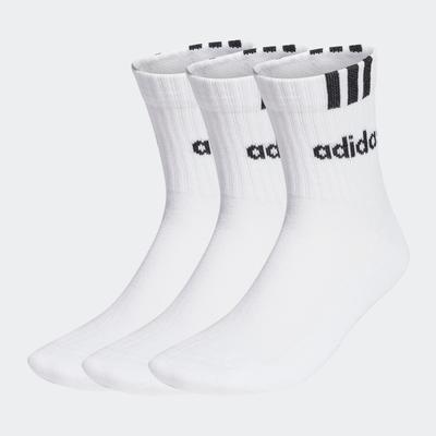 Funktionssocken ADIDAS PERFORMANCE "C 3S LIN 3P", Herren, Gr. M (40/42), schwarz-weiß (weiß, schwarz), Obermaterial: 71% Baumwolle, 26% Polyester, 2% Elasthan, 1% sonstige Fasern, Socken Image