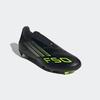 Fußballschuh ADIDAS PERFORMANCE "F50 LEAGUE LACELESS FIRM/MULTI-GROUND BOOTS", Gr. 43, schwarz (core schwarz, iron metallic, lucid lemon), Synthetik, Textil, sportlich, Schuhe, geeignet für Rasen- und Kunstrasenplätze
