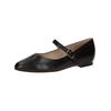 Riemchenballerina CAPRICE "Caprice Ballerinas Leder", Damen, Gr. 40, schwarz, Leder, casual, Schuhe