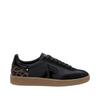 Sneaker RIEKER SPORT "San Diego Swing2GO", Damen, Gr. 37, schwarz (schwarz, bronzefarben), Leder, Veloursleder, Lackleder, kontrastfarbene Details, sportlich, Schuhe, Retro-Sneaker, Freizeitschuh, Halbschuh mit herausnehmbarem Fußbett