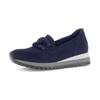 Slipper GABOR, Damen, Gr. 40, blau (dunkelblau), Ziegenveloursleder, unifarben, modisch, Schuhe, Keilabsatz, Plateau, Businesschuh mit Best Fitting-Ausstattung