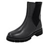 Chelseaboots REMONTE "Elisabeth Hurley-Collection", Damen, Gr. 45, schwarz, Leder, Elastischer Einsatz, unifarben, modisch, Schuhe, Boots, Stiefelette, Profilsohle und Innenreißverschluss