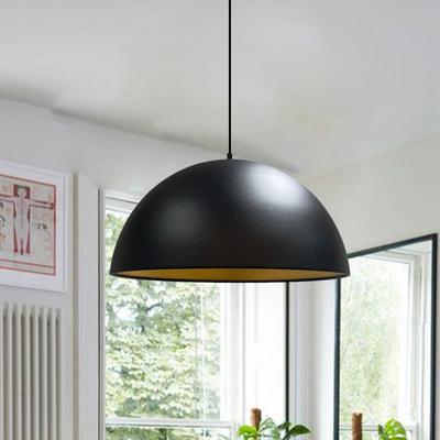 ROYALTECH Hängeleuchte Lipeo, schwarz/gold, Ø 40 cm, Metall, E27 Image