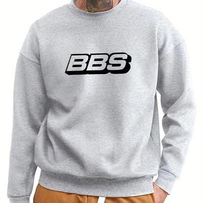 TEMU Men's Casual Printed Crew Neck Sweatshirt - Soft Polyester, Non-transparent, Machine Washable Image