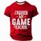 Herren Spiel Lustiger Slang T Shirt Kurzarm T-Shirt 3D-Druck Rundhalsausschnitt Hemd Mode Täglich Basic Straße Lässig Täglich Schwarz Rote Blau Sommer Frühling Ganzjahres Bekleidung S M L XL XXL XXXL