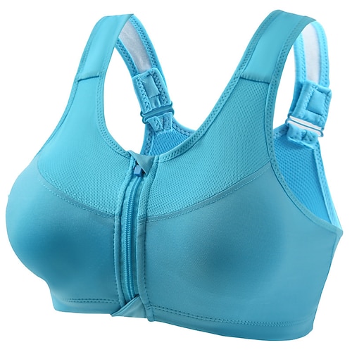 Damen Yoga-BH Sport-BH Pilates-BH BH-Top Push-Up Hosen nahtlos Antivibration Bürgellos Einfarbig Sport Sportkleidung Schwarz Weiß Fitnessstudio Zumba Laufen Image