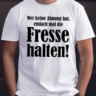 TEMU Freshness Men's Casual Neck Short Sleeve T-shirt For Summer, Plus Size Image