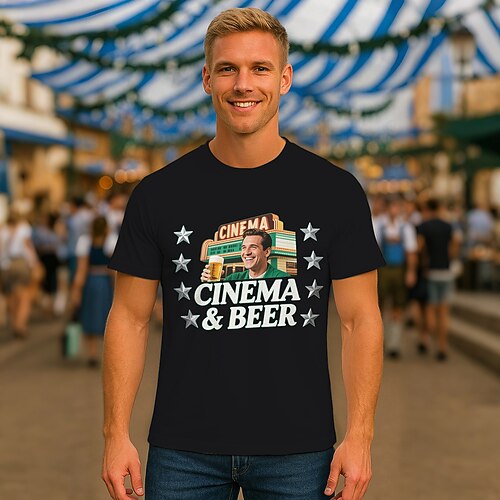 T-Shirt Lederhosen T-Shirt Match Bayerisch München Deutsch Lustig alpin T-Shirt Ärmel Grafik für Herren Erwachsene Heißprägen für Karneval Oktoberfestbier Party Image