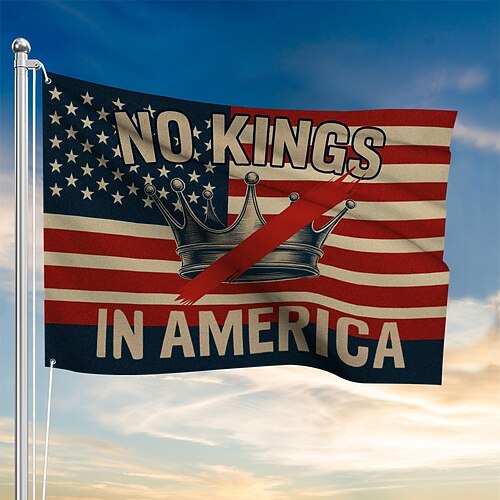 keine Könige protestieren im Freien drinnen mit Ösen Flagge amerikanische Haus Hof Garten Dekorationen Urlaub Banner Zeichen Image