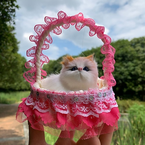 Liebenswerte Simulation Tierpuppe Plüschkatze Spielzeug mit Sound Kinder Spielzeug Dekorationen Stofftiere Weihnachtsgeschenk Image