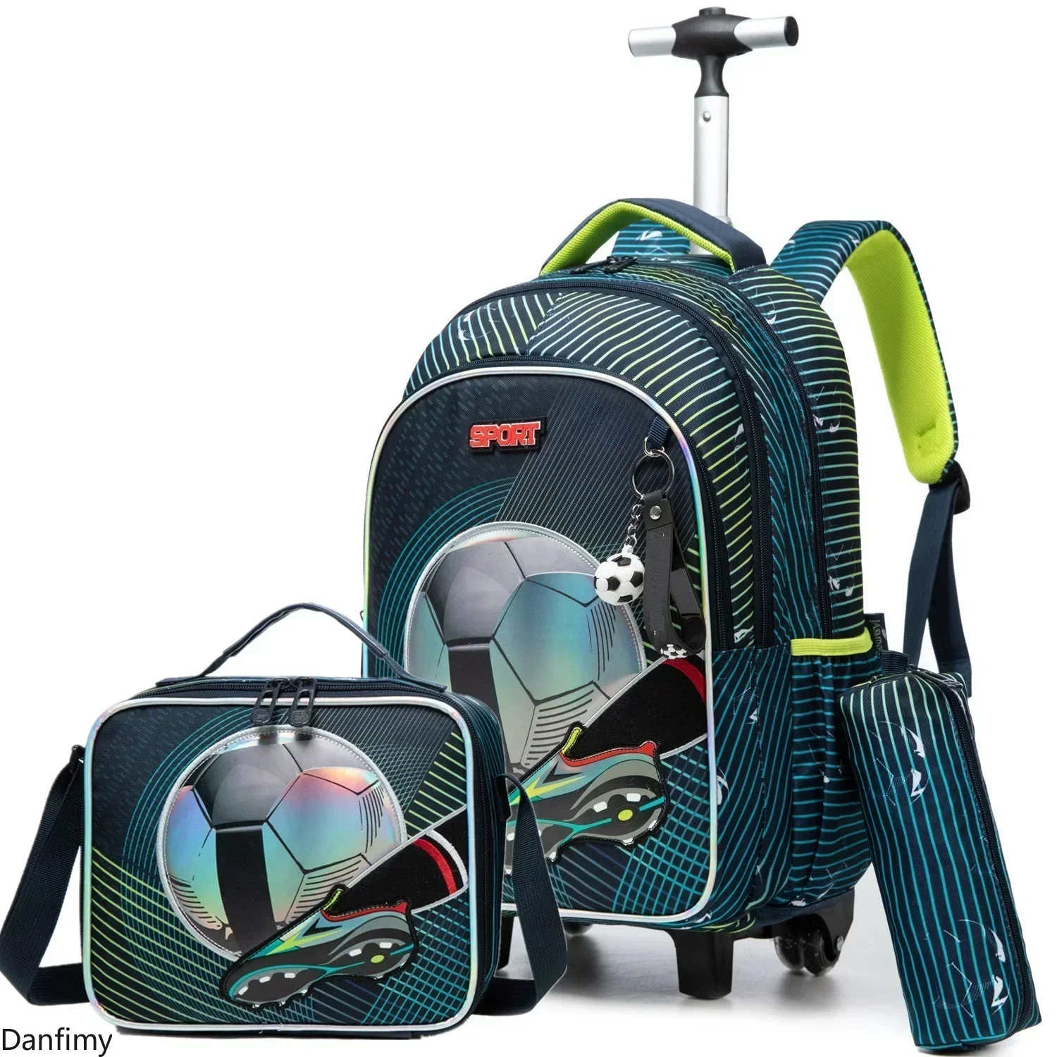 Ensemble de sacs d'école à roulettes pour garçons et filles, sac à dos à roulettes pour enfants, sac à bagages à roulettes pour élèves du primaire