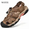 Sommer männer Sandalen Leder Sandalen Männer Strand Schuhe Rom Designer männer Sandalen Im Freien männer Waten Schuhe Weichen boden Sandalia