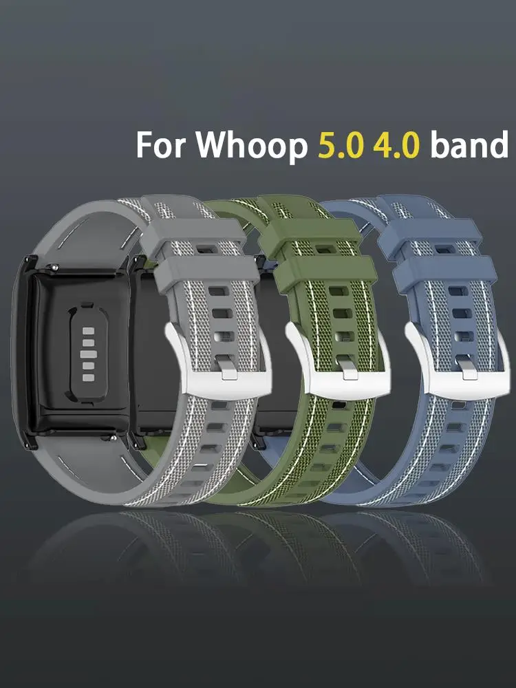 Silikon-Nylon-geflochtenes Armband für Whoop 5.0 4.0-Band, atmungsaktives Ersatz-Fitnessband, verstellbares Armband für Whoop5.0/4.0 Image