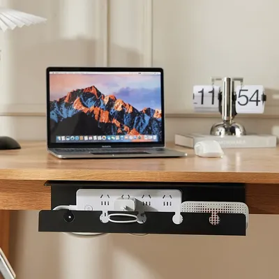 Cable Board Storage Box Socket Power Cord Sorting Box Home Office Computer Desk Data Cable Tray Plug Box Storage Organizer