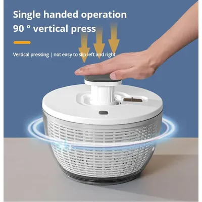 Press Type Vegetable Dehydrator Fruit Dryer Household Large Capacity Dehydrator Kitchen Accessories Drain Salad Basket Gadgets