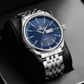 2025 neue Männer Uhr Edelstahl Business Stil Luxus Strass 43mm Blau Gold Quarzwerk Armbanduhr Relogios Masculino