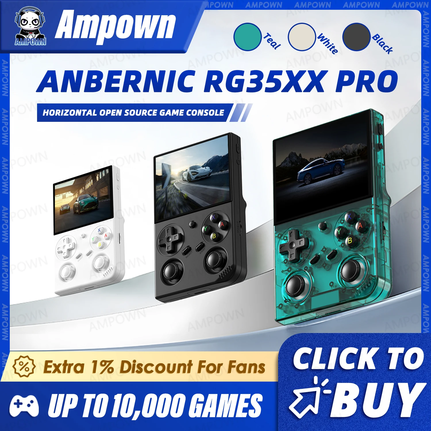 ANBERNIC RG35XX PRO Videospielkonsolen 3,5'' IPS-Bildschirm TV-Ausgang RixelHK Downloader Streaming Handheld-Spieler Kindergeschenke Image