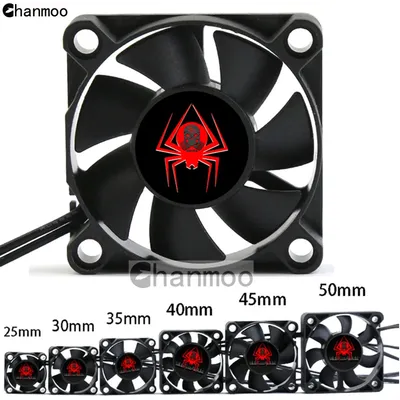 RC Universal Cooling Fans 25/30/35/40/45/50mm Plastic Cool Fan for 1/8 1/10 1/16 RC Car Motor Heat Dissipation Upgrade Parts