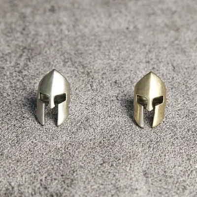 Retro Brass Spartan Warrior Helmet Knife Beads Lanyard Hangings Jewelry DIY Paracord EDC Outdoor Carabiner Pendants Accessories