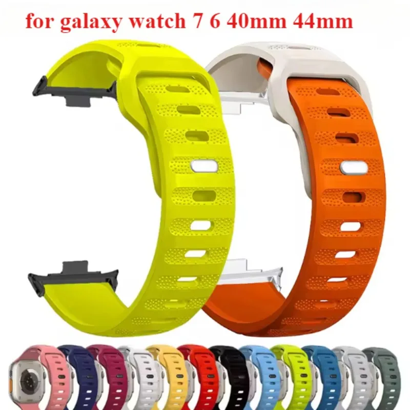 Silikonarmband für Samsung Galaxy Watch 6/5/4 40 mm 44 mm Armband 20 mm Sportarmband Correa für Galaxy 6 Classic 47 mm 43 mm 5pro Image