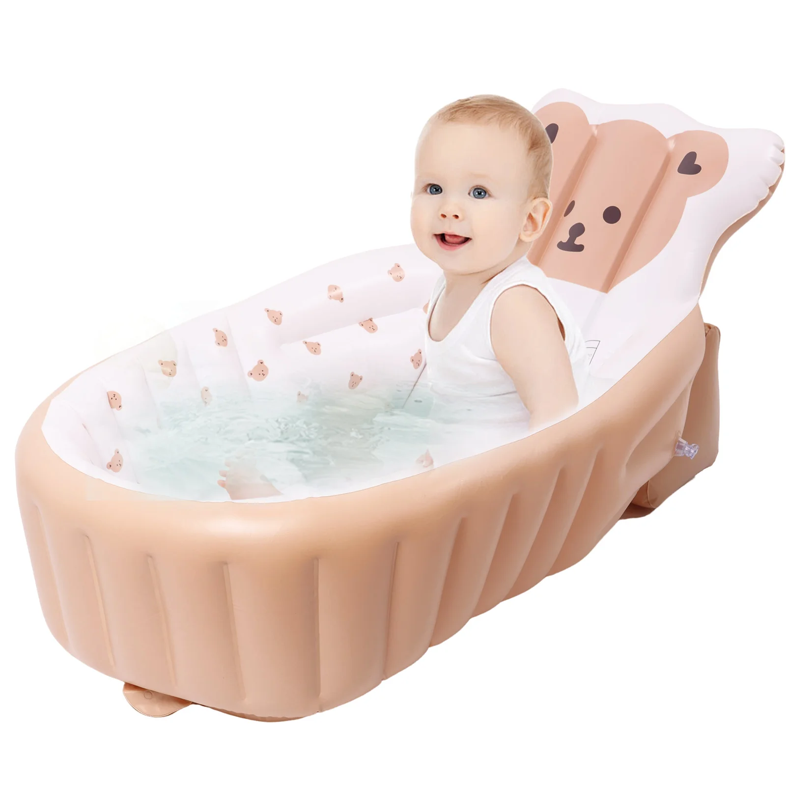 PVC Aufblasbare Baby Badewanne Tragbare Cartoon Nette Outdoor Badewanne Rutschfeste Kleinkind Badewanne Faltbare Hause Badewanne Spiel Pool
