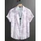 Camicie da uomo a maniche corte con risvolto floreale botanico hawaiano Camicie con bottoni Top da mare Camicia da uomo alla moda Camicia da uomo casual