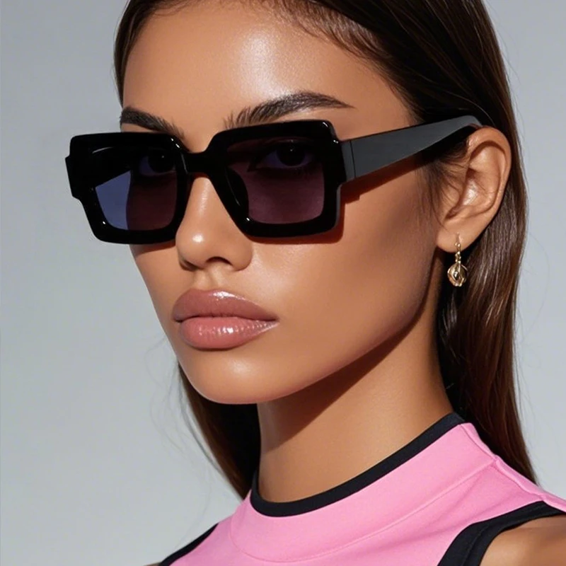 Auto-Sonnenbrille, 2 Stück, neue Mode, Persönlichkeit, quadratische Sonnenbrille, Retro-Punk-Brille, Anti-Blaulicht-Brillengestell Image