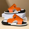 Sommer Männer Hausschuhe echtes Leder atmungsaktive Clogs Sandalen Strand Klassiker Leder rutschen Outdoor Flip Flops plus Größe Männer Schuh