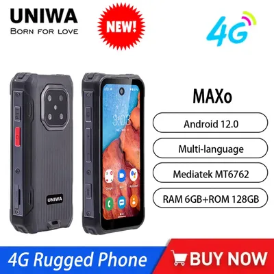 2025 NEW UNIWA MAXo 4G Mini Rugged Smartphone 3.88 Inch Small IPS Screen 6GB+128GB IP68 Android12 3000mAh Face ID Unlock Phone