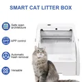 Vassoio per lettiera per gatti Autopulente L Controllo app igienico senza odori Tappetino di grande capacità Lettiera per gatti per più gatti