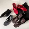 MKKHOU Mode frauen Schuhe Neue Hochwertige Seide Keilabsatz Flip-Flops High Heels Hausschuhe Sommer