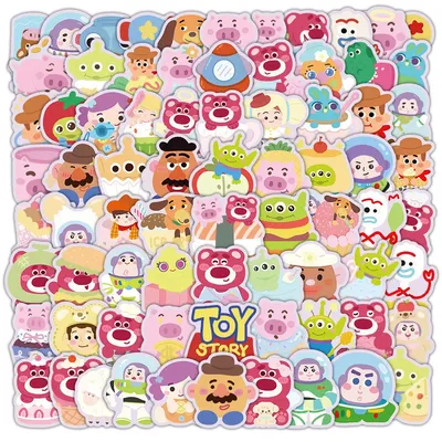 103PCS Disney Cartoon Toy Story Alien Graffiti Aufkleber Lustige Aufkleber Für DIY Tagebuch Laptop Telefon Wasserdichte Aufkleber Kind Spielzeug Image