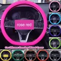 1 pezzo di coprivolante universale in silicone per auto, copertura elastica per guanti, texture morbida, decorazione automatica multicolore, accessori fai da te