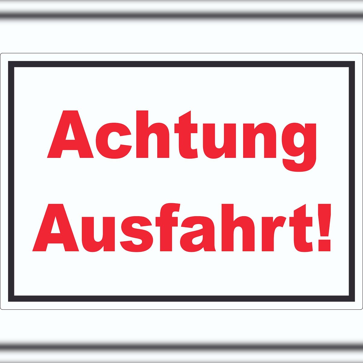 HB-Druck Achtung Ausfahrt Schrift Aufkleber A1 (594x841mm) Image