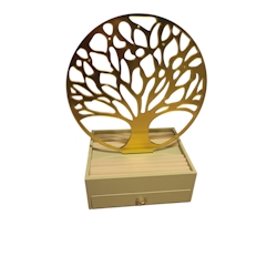 Schmuckaufbewahrung „Baum des Lebens" Creme Image