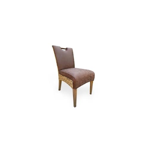 Esszimmer Stühle Polsterstuhl Rattanstuhl Darwin Polster Lederoptik muskat