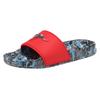 Badesandale KANGAROOS "K-Slide Print", Gr. 34, jet schwarz, funny shark, Synthetik, sportlich, Schuhe
