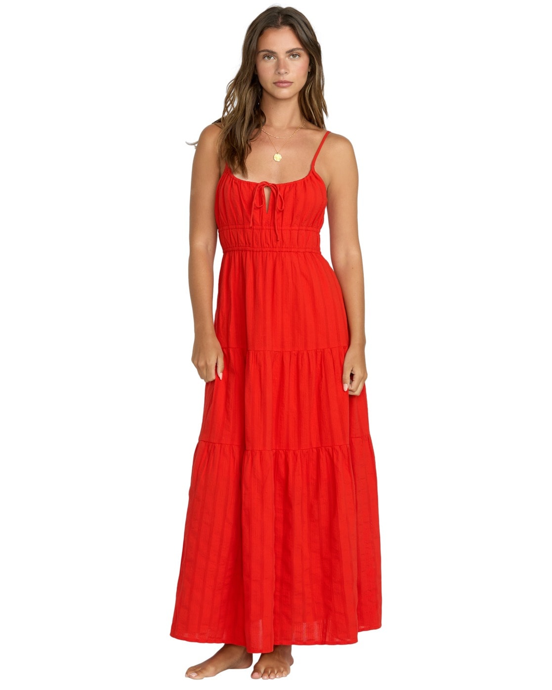 Maxikleid BILLABONG "Red Aloha", Damen, Gr. S, US-Größen, rot (rot aloha), [ Fabric] Cotton, Kleider Image